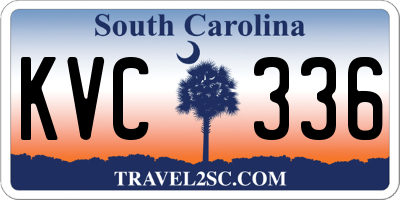 SC license plate KVC336