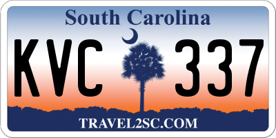 SC license plate KVC337