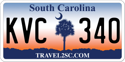 SC license plate KVC340