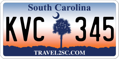 SC license plate KVC345