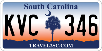 SC license plate KVC346