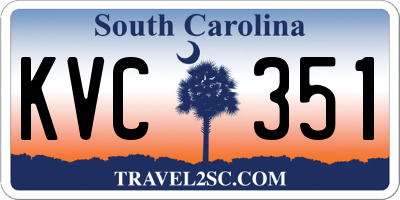 SC license plate KVC351