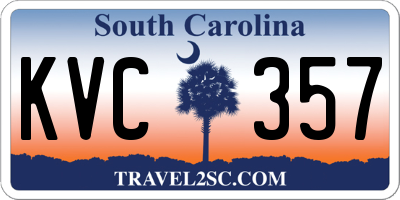 SC license plate KVC357