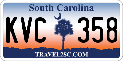 SC license plate KVC358
