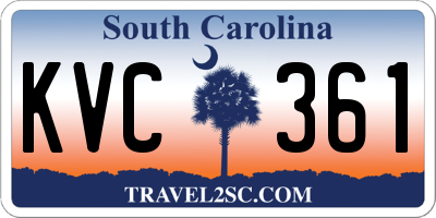 SC license plate KVC361