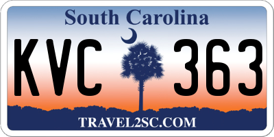 SC license plate KVC363