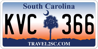 SC license plate KVC366