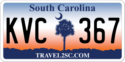 SC license plate KVC367