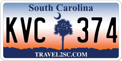 SC license plate KVC374