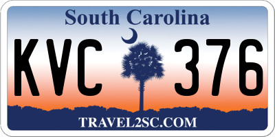SC license plate KVC376