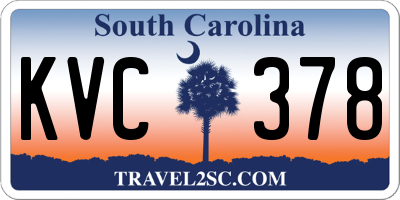 SC license plate KVC378