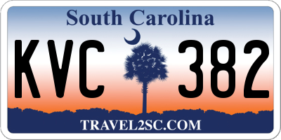 SC license plate KVC382