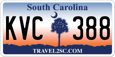 SC license plate KVC388