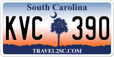 SC license plate KVC390