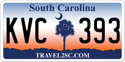 SC license plate KVC393