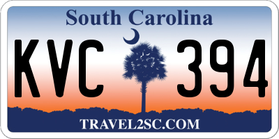 SC license plate KVC394