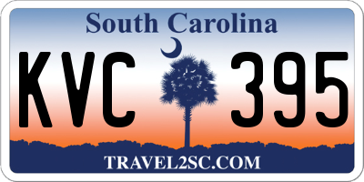 SC license plate KVC395