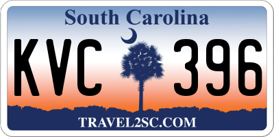 SC license plate KVC396