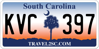 SC license plate KVC397