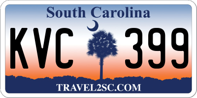 SC license plate KVC399