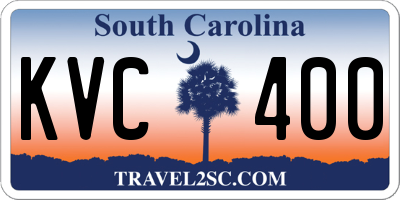 SC license plate KVC400