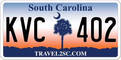 SC license plate KVC402