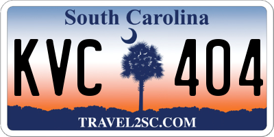 SC license plate KVC404