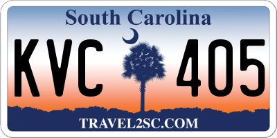 SC license plate KVC405