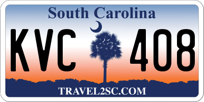 SC license plate KVC408