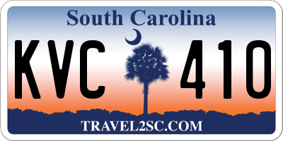 SC license plate KVC410