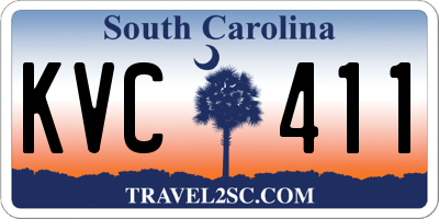 SC license plate KVC411