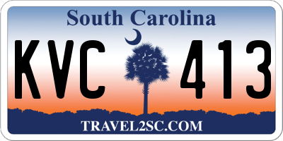 SC license plate KVC413