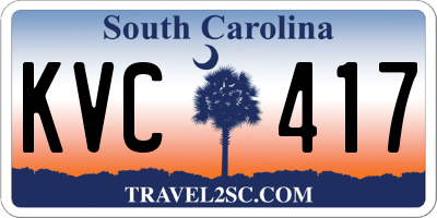 SC license plate KVC417