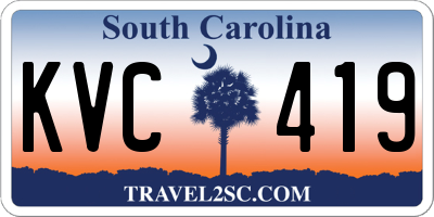 SC license plate KVC419