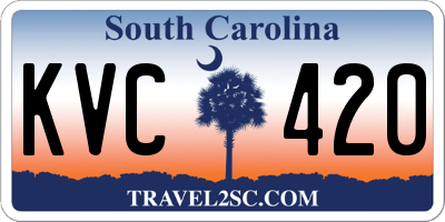 SC license plate KVC420