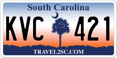 SC license plate KVC421