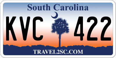 SC license plate KVC422
