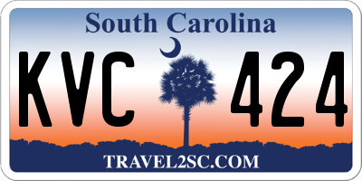 SC license plate KVC424