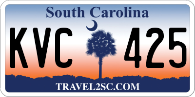 SC license plate KVC425