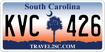 SC license plate KVC426