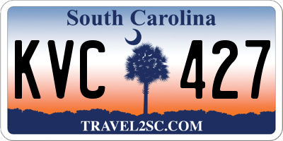SC license plate KVC427