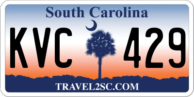 SC license plate KVC429