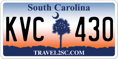 SC license plate KVC430