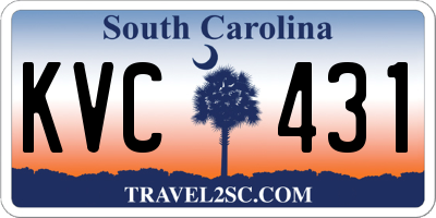 SC license plate KVC431
