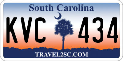SC license plate KVC434
