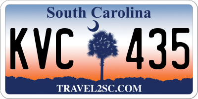 SC license plate KVC435