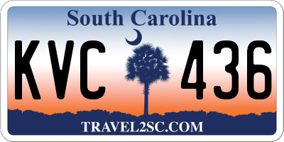 SC license plate KVC436