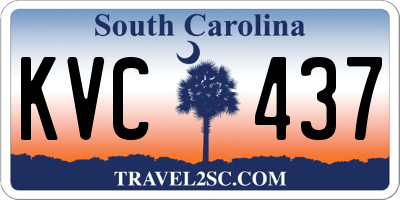SC license plate KVC437