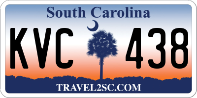 SC license plate KVC438