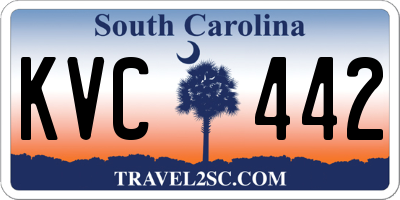SC license plate KVC442